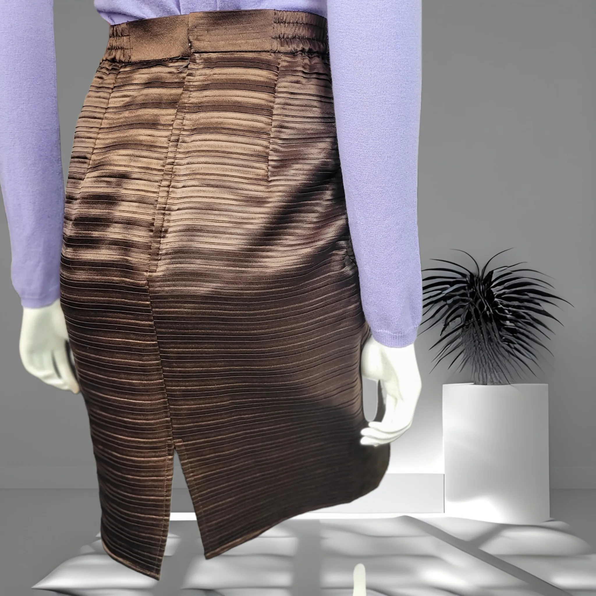 90s Brown Vintage Pencil Skirts Dior Boutique Size M