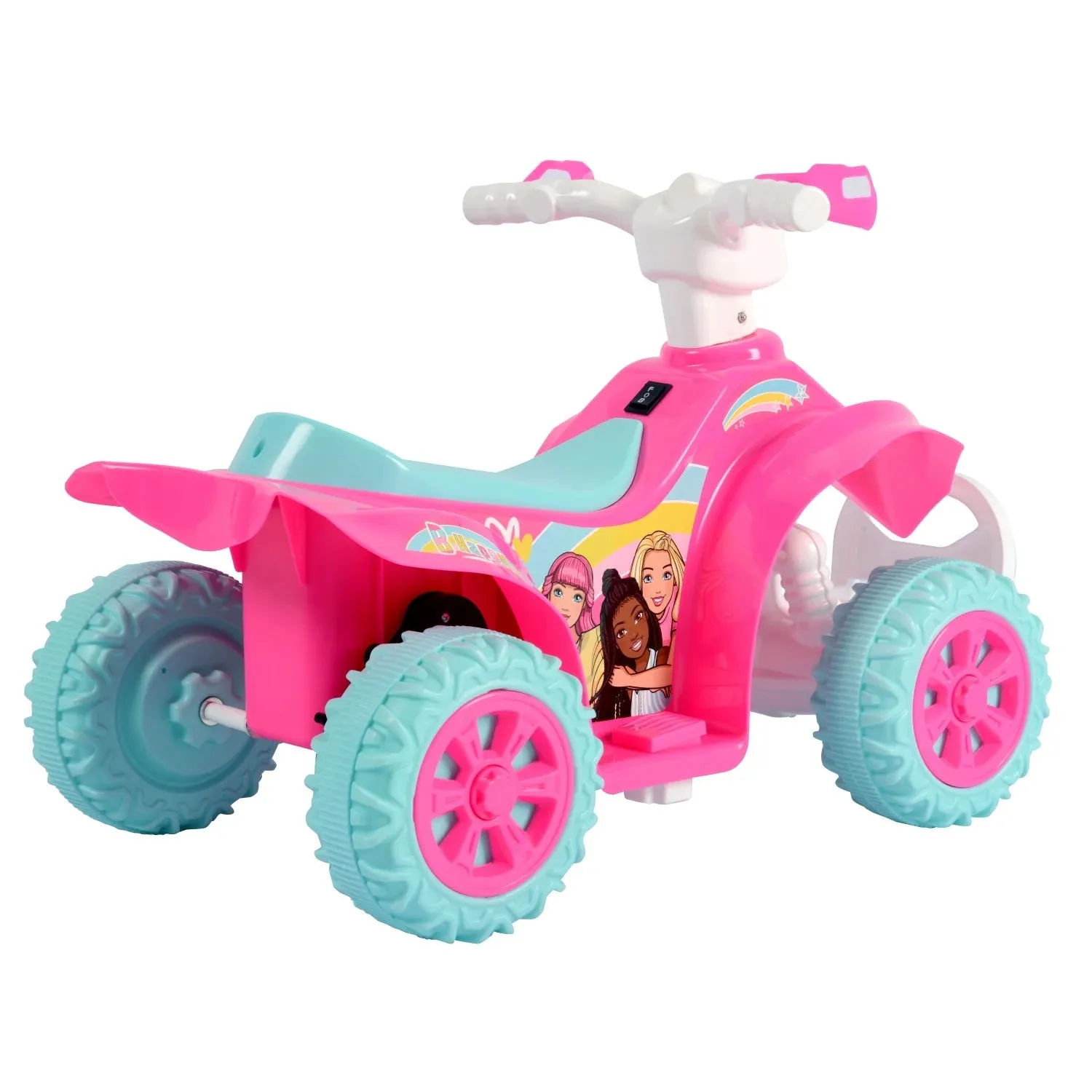 Barbie ATV Quad, 6V Battery Powered Ride On for Kids Ages 1.5 , Pink