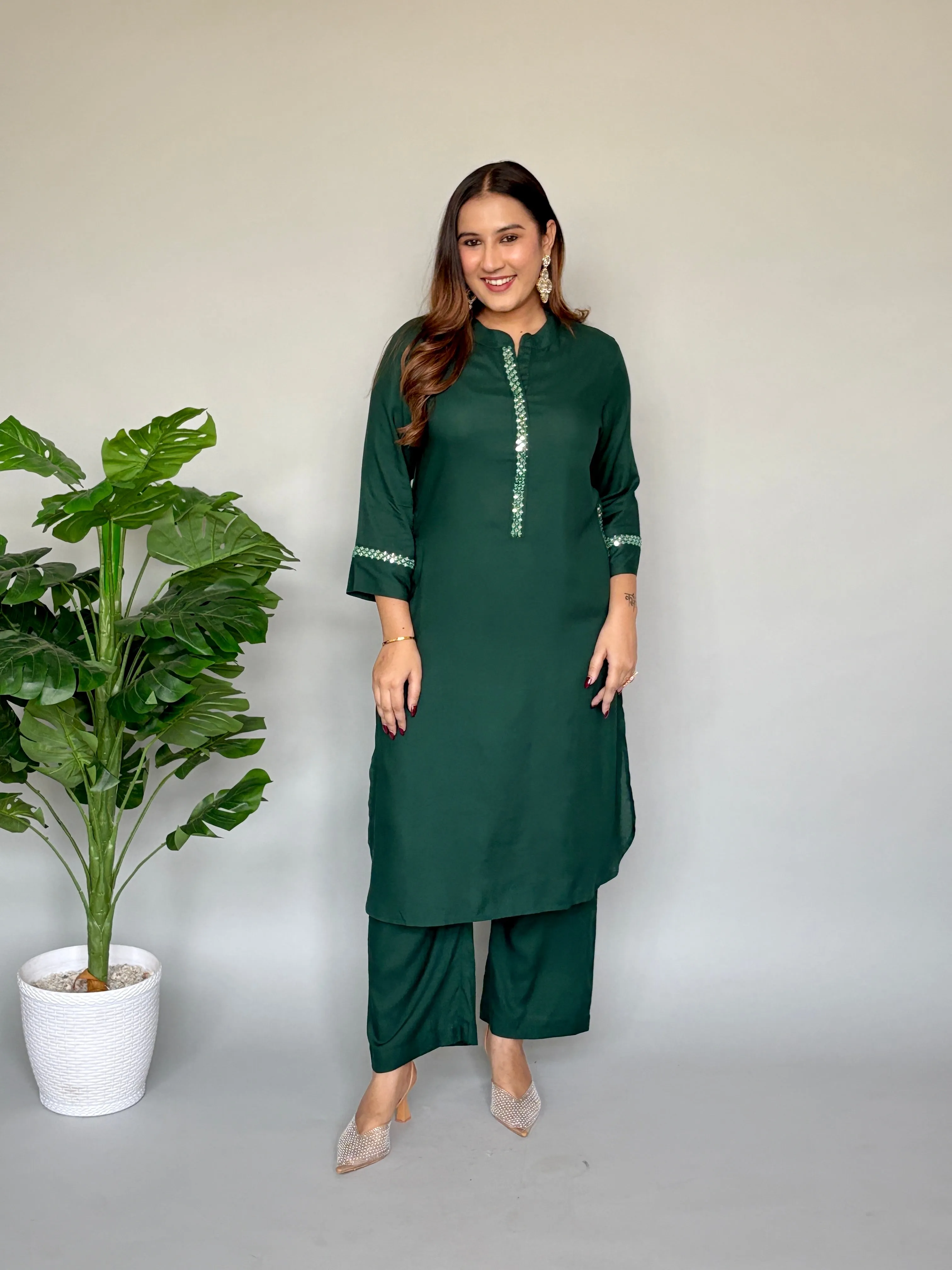 Bottle Green Cord Set