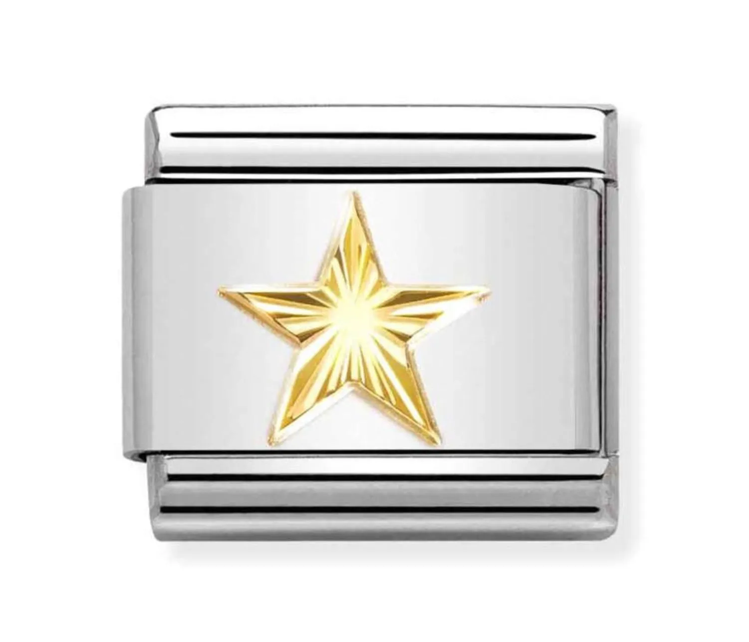 Classic Gold Star with Etched Detail Charm