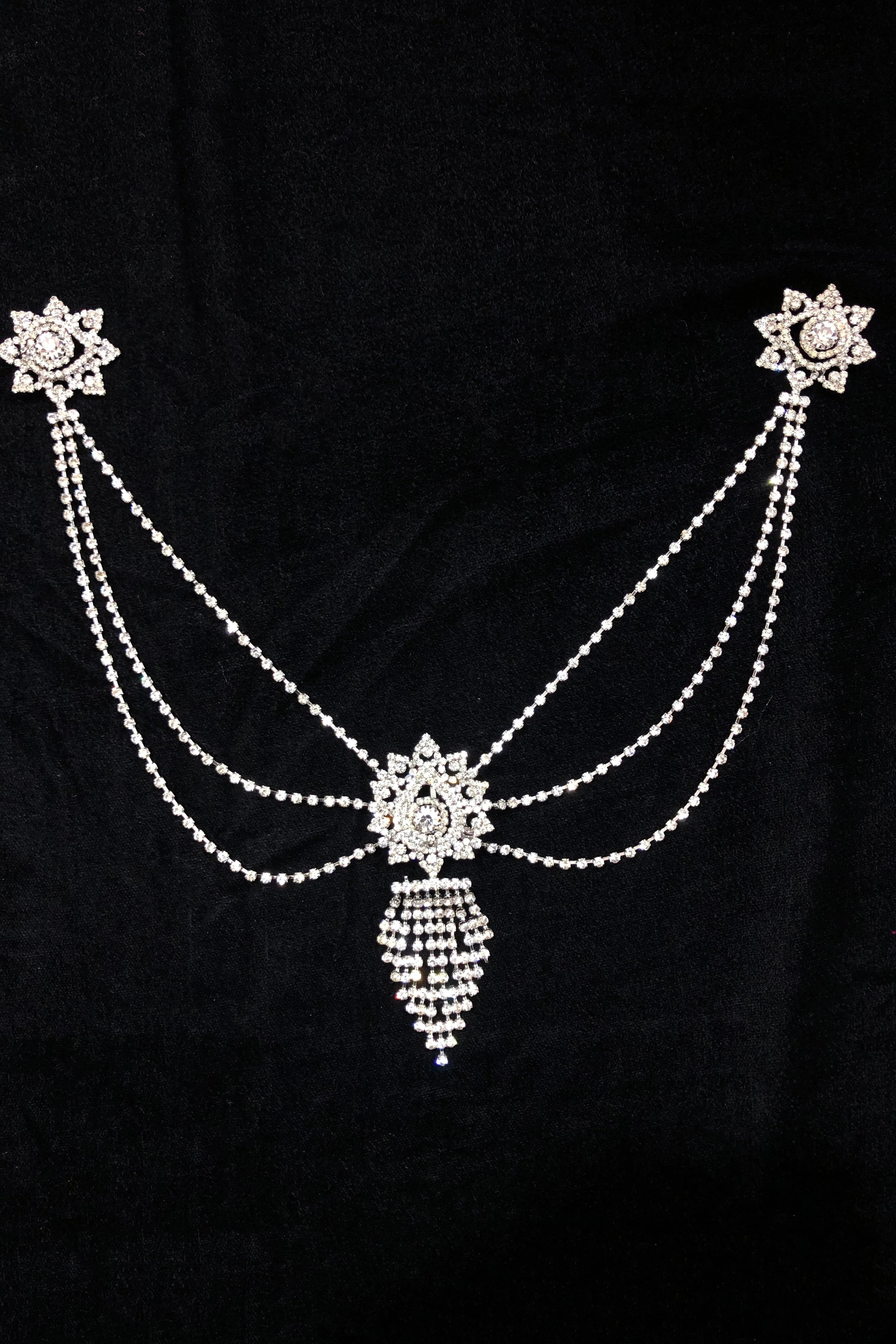 Designer American Diamond Mathapatti For Wedding & Party (D1)