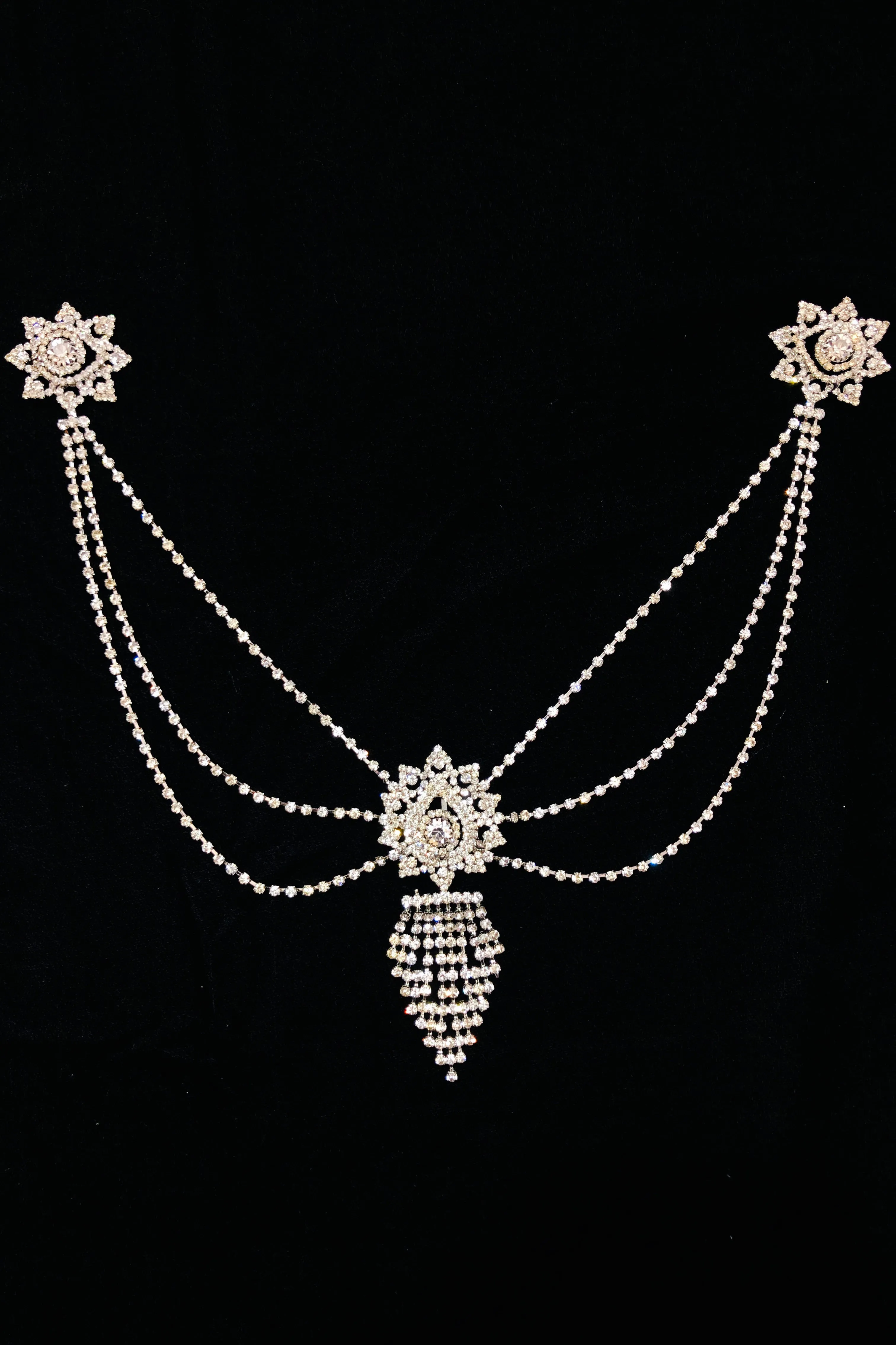Designer American Diamond Mathapatti For Wedding & Party (D1)