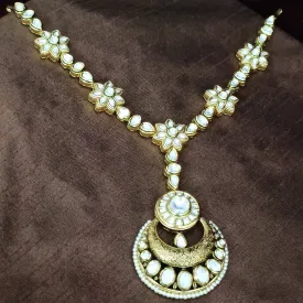 Designer Gold Plated Royal Kundan Sheesh Phool / Matha Patti for Bridal (D20)