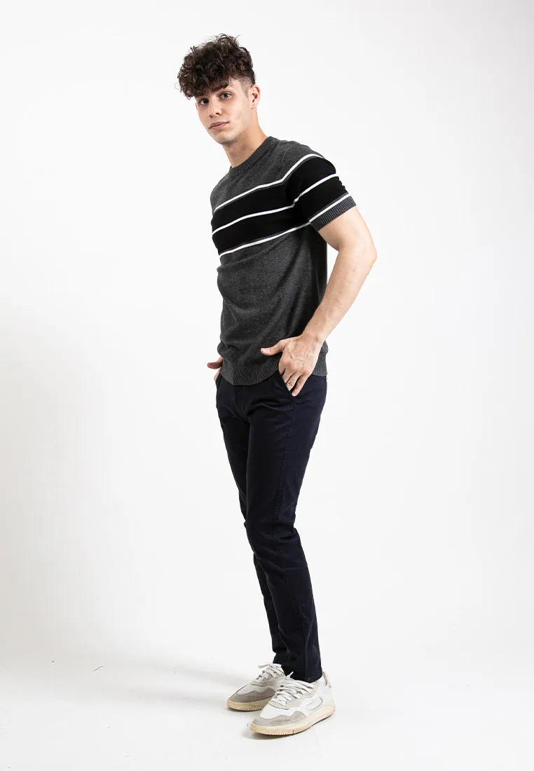 Forest Fancy Knitted Round Neck T Shirts Men Sweater Men Knitwear | Baju Sweater Lelaki Knitwear - 621346