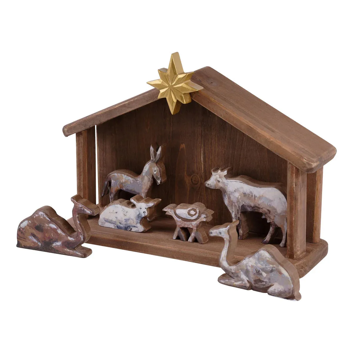 Glory Haus Away in a Manger Nativity Set
