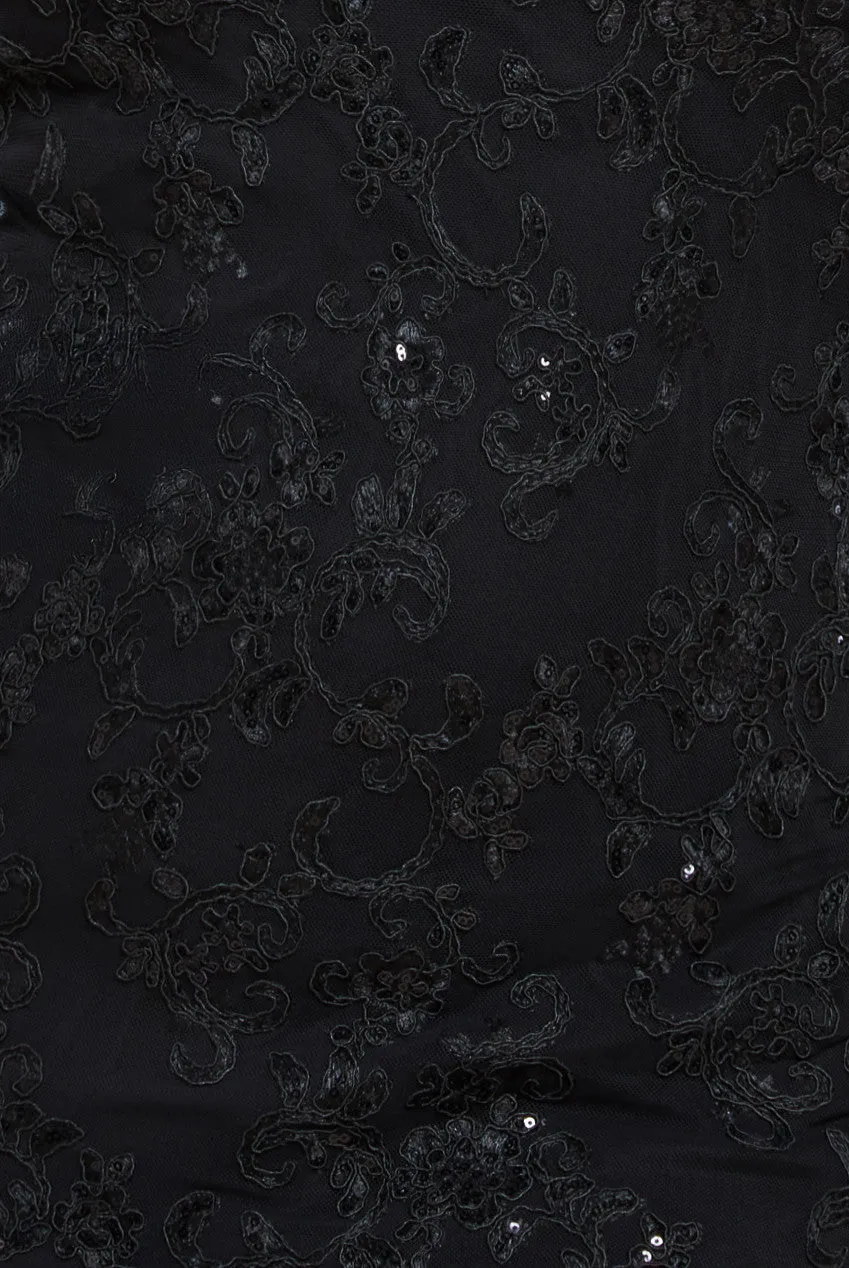 Goddiva Plus Scallop Lace Midi Dress