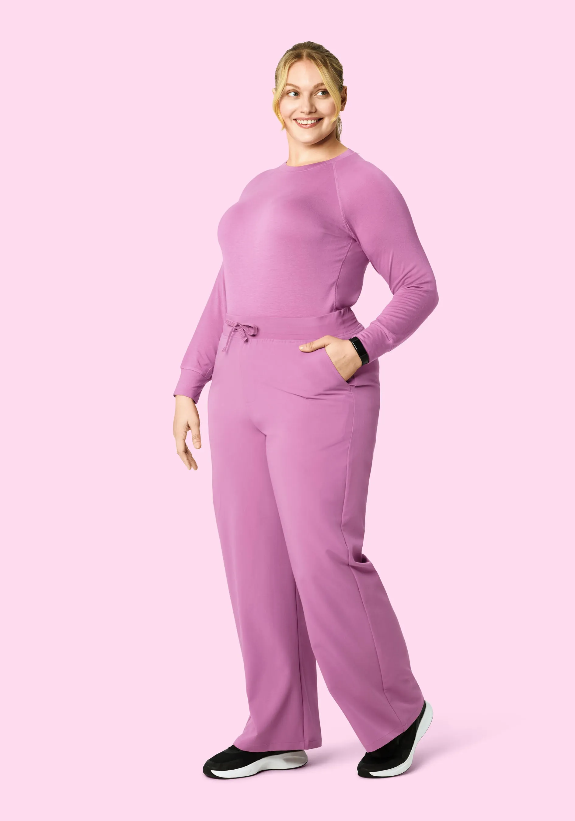 High Waisted Wide Leg Mulberry