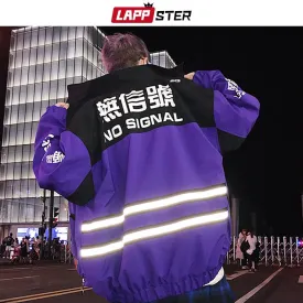 LAPPSTER Men Streetwear Reflective Jackets Windbreaker 2020 Mens Harajuku Patchwork Hip Hop Jackets Vintage Cargo Bomber Jackets