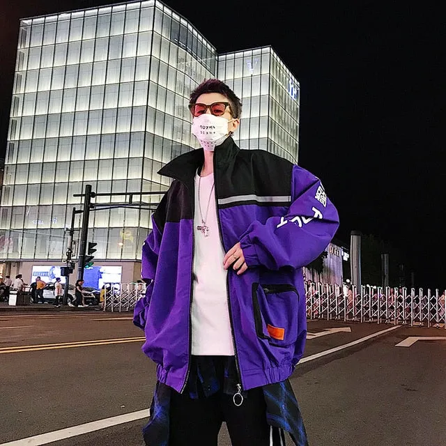 LAPPSTER Men Streetwear Reflective Jackets Windbreaker 2020 Mens Harajuku Patchwork Hip Hop Jackets Vintage Cargo Bomber Jackets