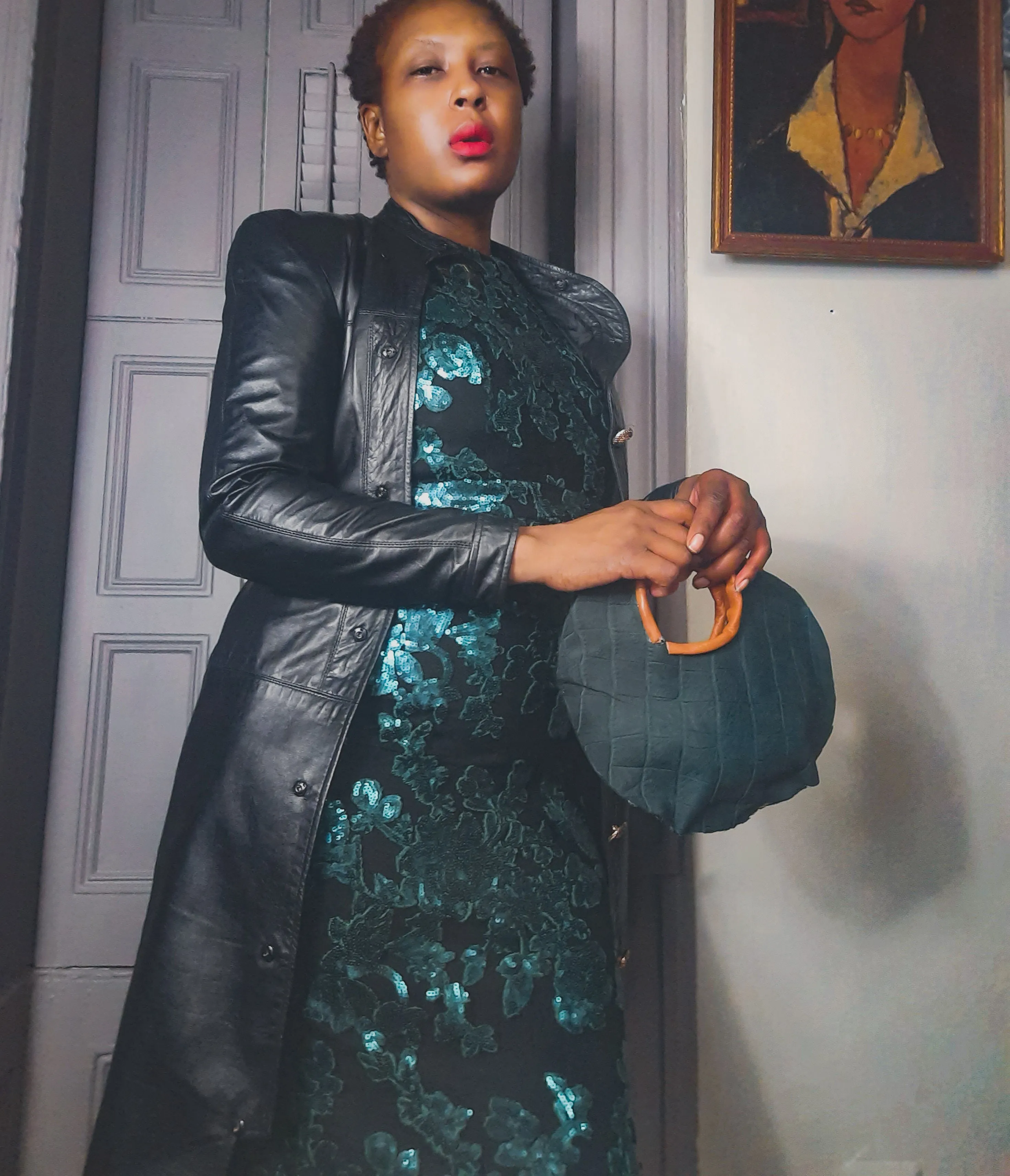 Leather Craft Coat Dress size 4