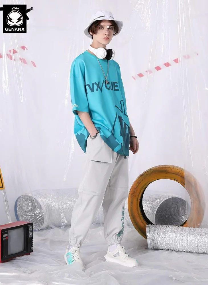 Light Gray Plain Pockets Casual Jogger Pants
