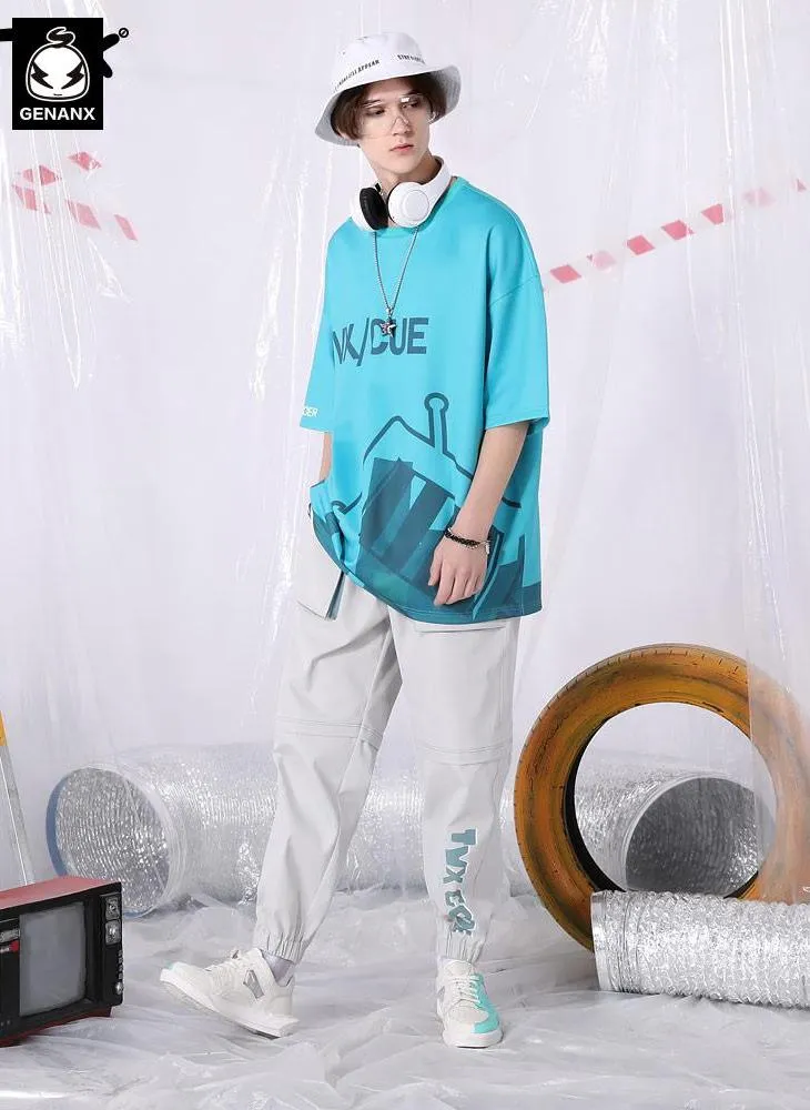 Light Gray Plain Pockets Casual Jogger Pants