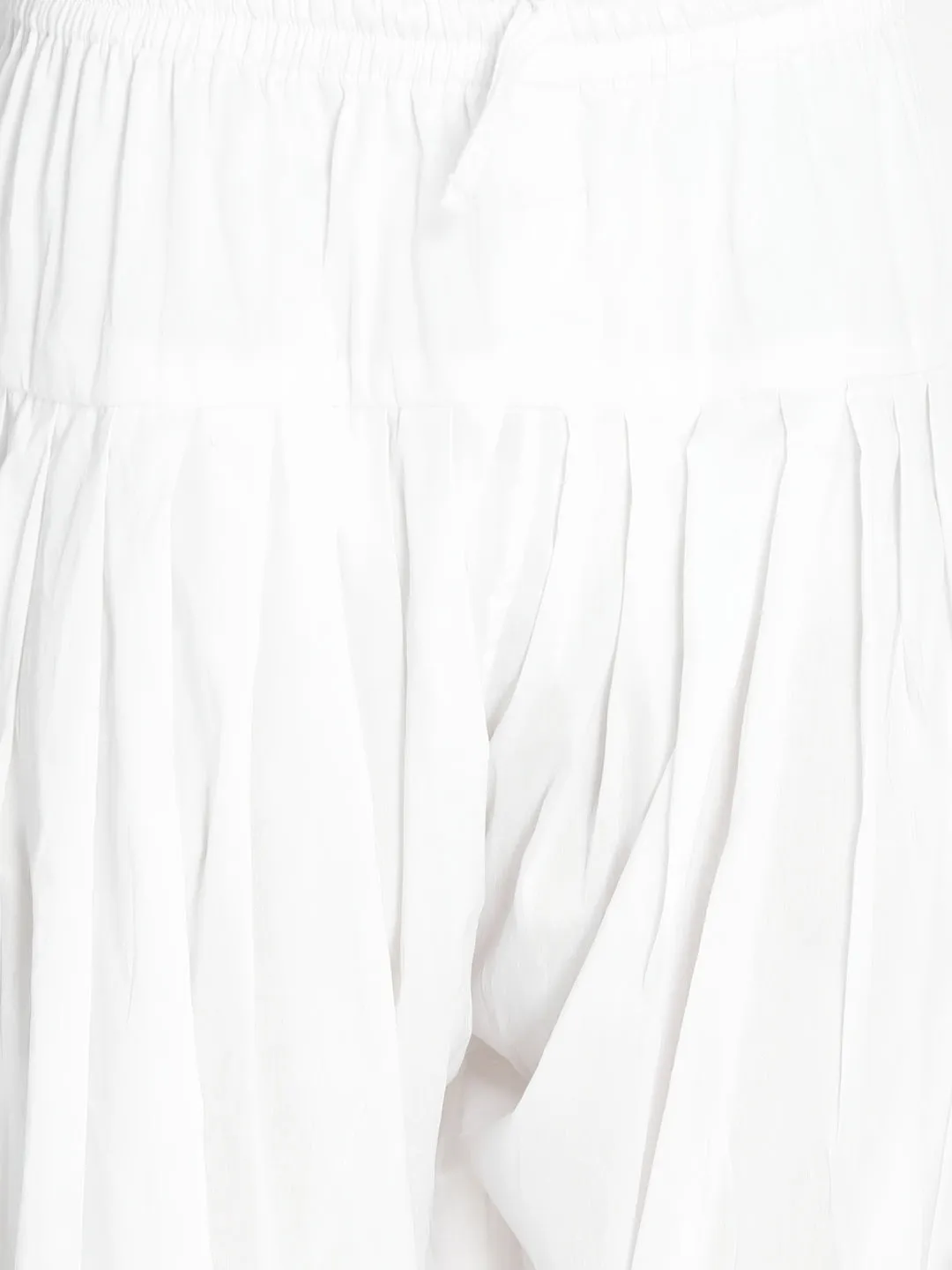 Men's White Viscose Pathani Kurta Set