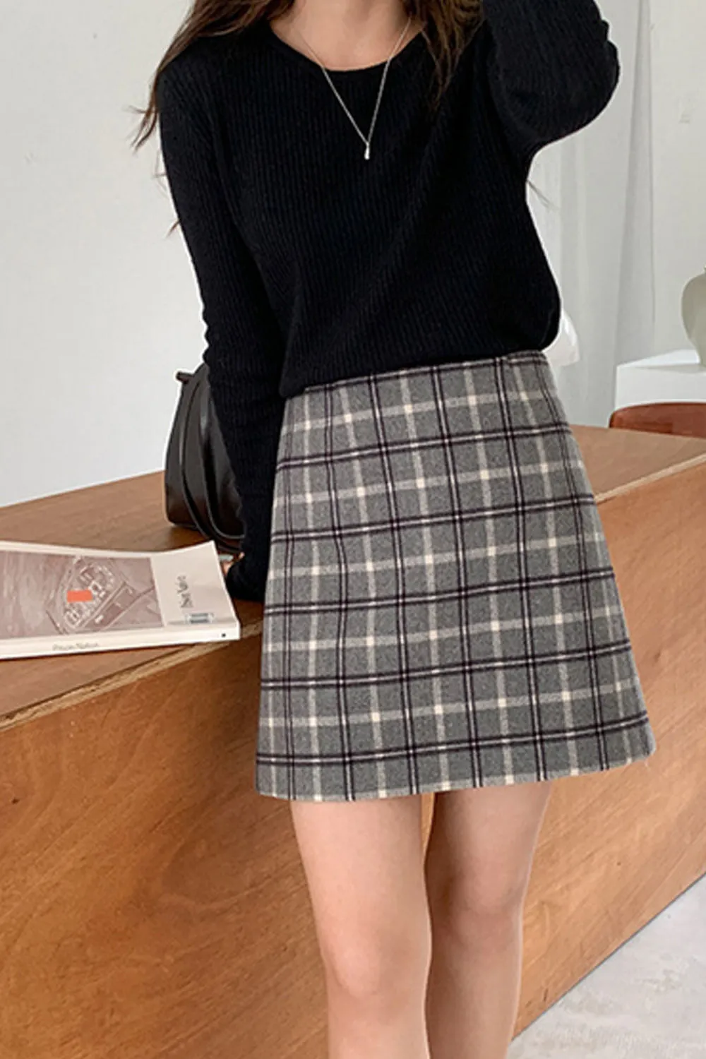 Sexy Retro Plaid Pattern Mini Skirts