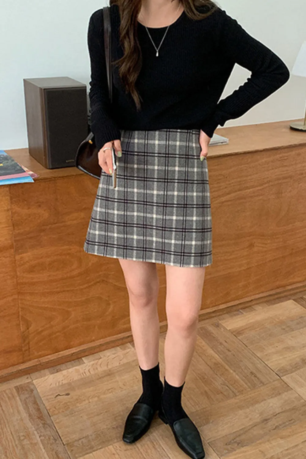Sexy Retro Plaid Pattern Mini Skirts
