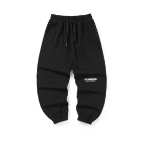 Simple style English printed elastic waist basic cotton corset pants