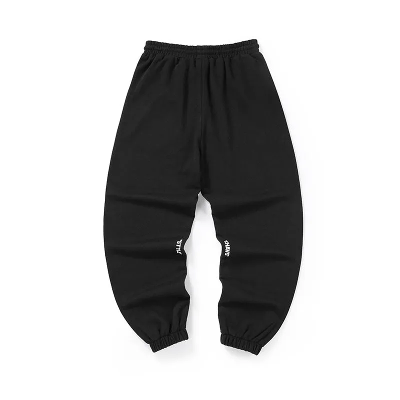 Simple style English printed elastic waist basic cotton corset pants
