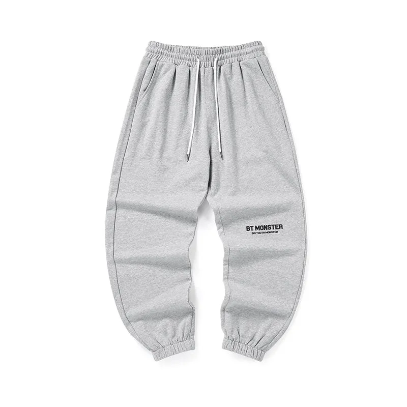 Simple style English printed elastic waist basic cotton corset pants